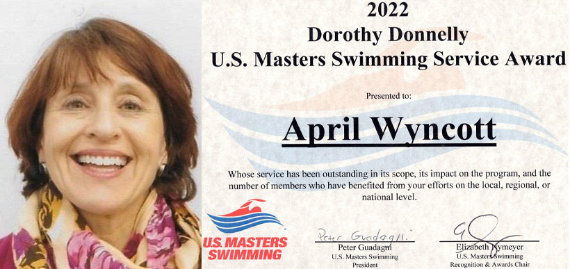 April Wyncott Awarded the 2022 USMS Dorothy Donnelly Service Award